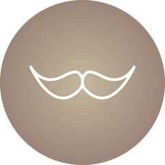 Moustache II single vector icon illustration