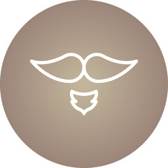 Beard and Moustache I single vector icon illustration