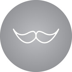 Moustache II single vector icon illustration