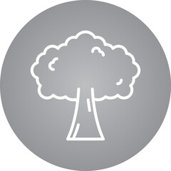 Tree single vector icon illustration