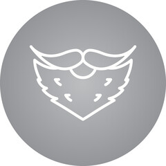 Beard and Moustache II single vector icon illustration