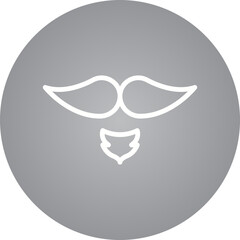 Beard and Moustache I single vector icon illustration