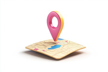3D Delivery Tracking Icon Isolated and White Background