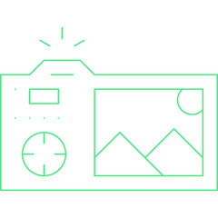 Camera single vector icon illustration