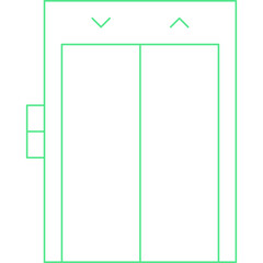 Elevator single vector icon illustration