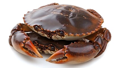 Crab Still-life on Plain White Background