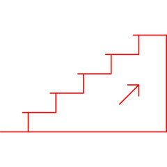 Stairs single vector icon illustration