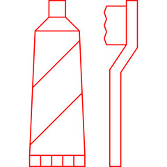 Toothbrush single vector icon illustration