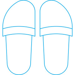 Slippers single vector icon illustration