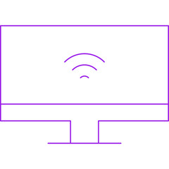 Television single vector icon illustration