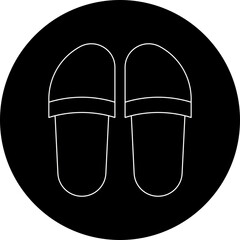 Slippers single vector icon illustration