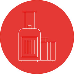Obraz premium Luggage single vector icon illustration