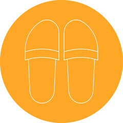 Slippers single vector icon illustration