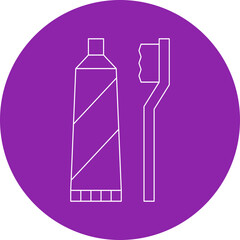 Toothbrush single vector icon illustration