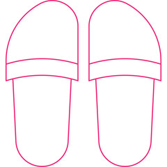 Slippers single vector icon illustration