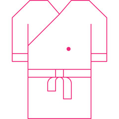 Bath Robe single vector icon illustration