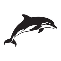 Fototapeta premium Dolphin silhouette icon vector illustration