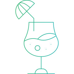 Juice Glass single vector icon illustration