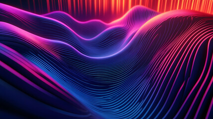 futuristic abstract glowing shape