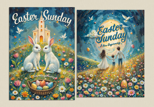Easter Joyful Celebration Poster Layout