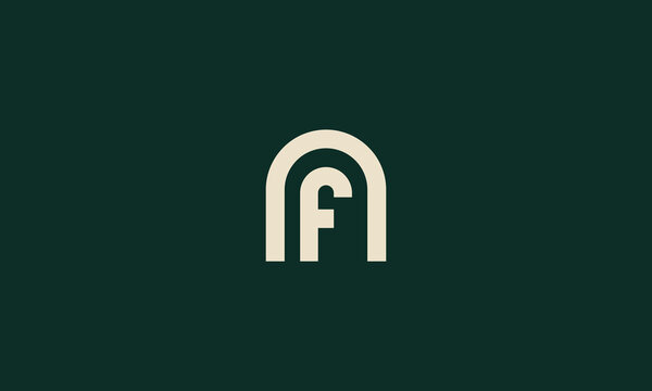nf or fn monogram logo design
