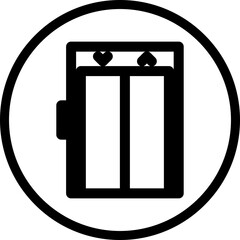 Elevator single vector icon illustration