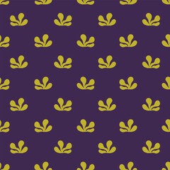 Purple minimalistic plant and flower vector seamless pattern. This abstract pattern would look great on fabric and ties. Perfect for high end products that need a luxury feel. 