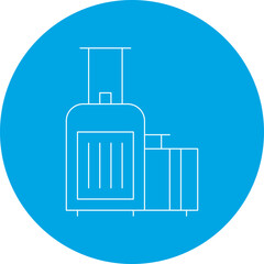 Luggage single vector icon illustration