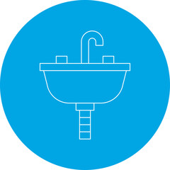Sink single vector icon illustration