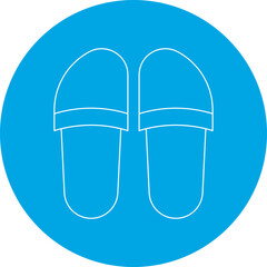 Slippers single vector icon illustration