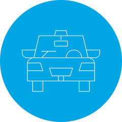 Taxi single vector icon illustration
