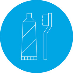 Toothbrush single vector icon illustration