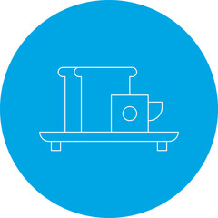 Breakfast single vector icon illustration