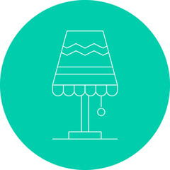 Lamp single vector icon illustration