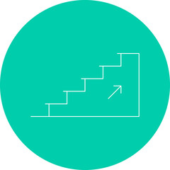 Stairs single vector icon illustration