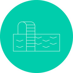 Swimming Pool single vector icon illustration
