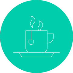 Tea Cup single vector icon illustration