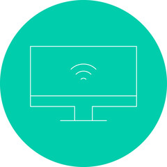Television single vector icon illustration