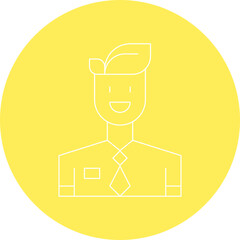 Receptionist single vector icon illustration