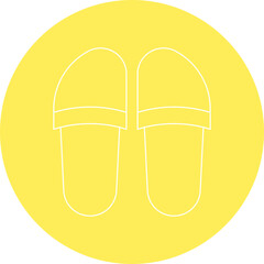 Slippers single vector icon illustration