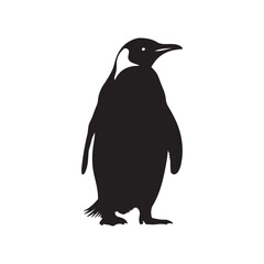 Naklejka premium penguin silhouette icon vector illustration