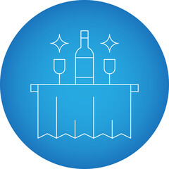 Room Service Trolley single vector icon illustration