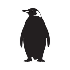 Naklejka premium penguin silhouette icon vector illustration