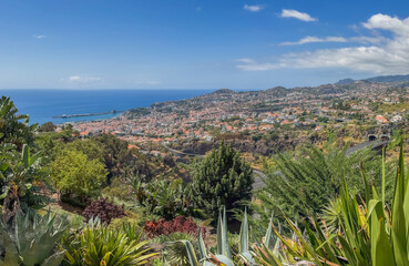 Cityscape of Funchal, Madeira Island, Portugal. Panoramic view.
