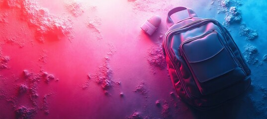 Gradient mesh illustration soft pastel hues of school supplies gradually blending into one another providing dreamy smooth background to highlight the excitement of backtoschool leaving copy space