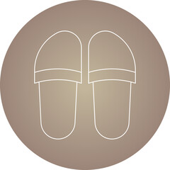 Slippers single vector icon illustration
