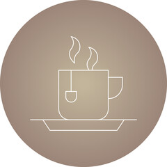 Tea Cup single vector icon illustration