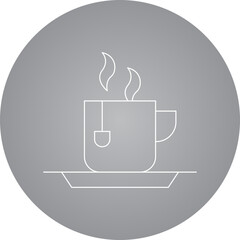 Tea Cup single vector icon illustration