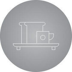 Breakfast single vector icon illustration