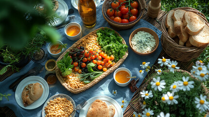 Un momento perfecto: picnic romántico en la naturaleza